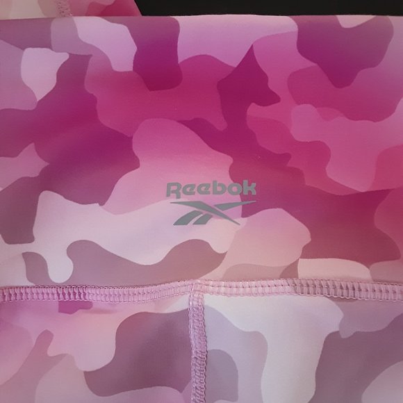 REEBOK Skinny Capri High Rise Cameo Leggings Pink - Picture 3 of 5